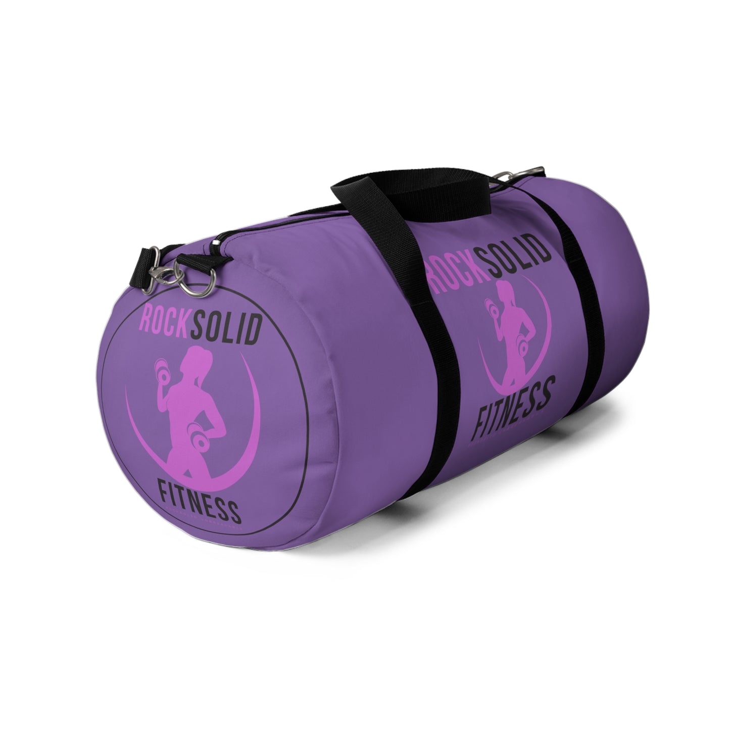 RockSolid Fitness Duffel Bag | Purple | Oxford Canvas | Pink Lady Logo - ZenGen USA