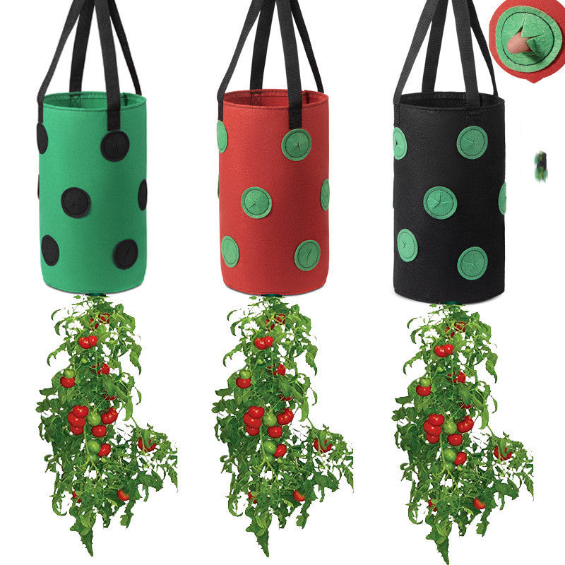 Strawberry Grow Bag Nonwoven Fabric Vertical Jardin Garden Hanging Plant Bag Vegetable Potato Planter Bag For Greenhouse - ZenGen USA