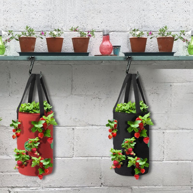 Strawberry Grow Bag Nonwoven Fabric Vertical Jardin Garden Hanging Plant Bag Vegetable Potato Planter Bag For Greenhouse - ZenGen USA