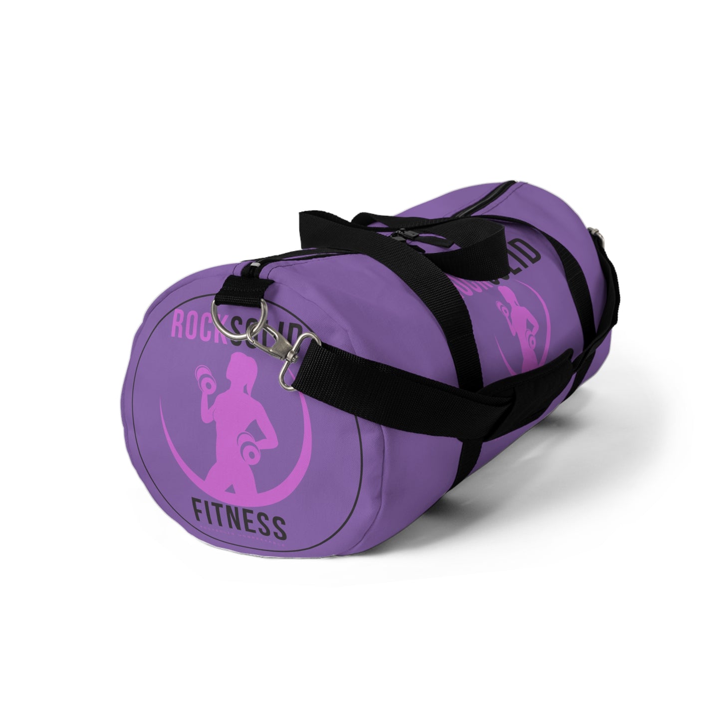 RockSolid Fitness Duffel Bag | Purple | Oxford Canvas | Pink Lady Logo - ZenGen USA