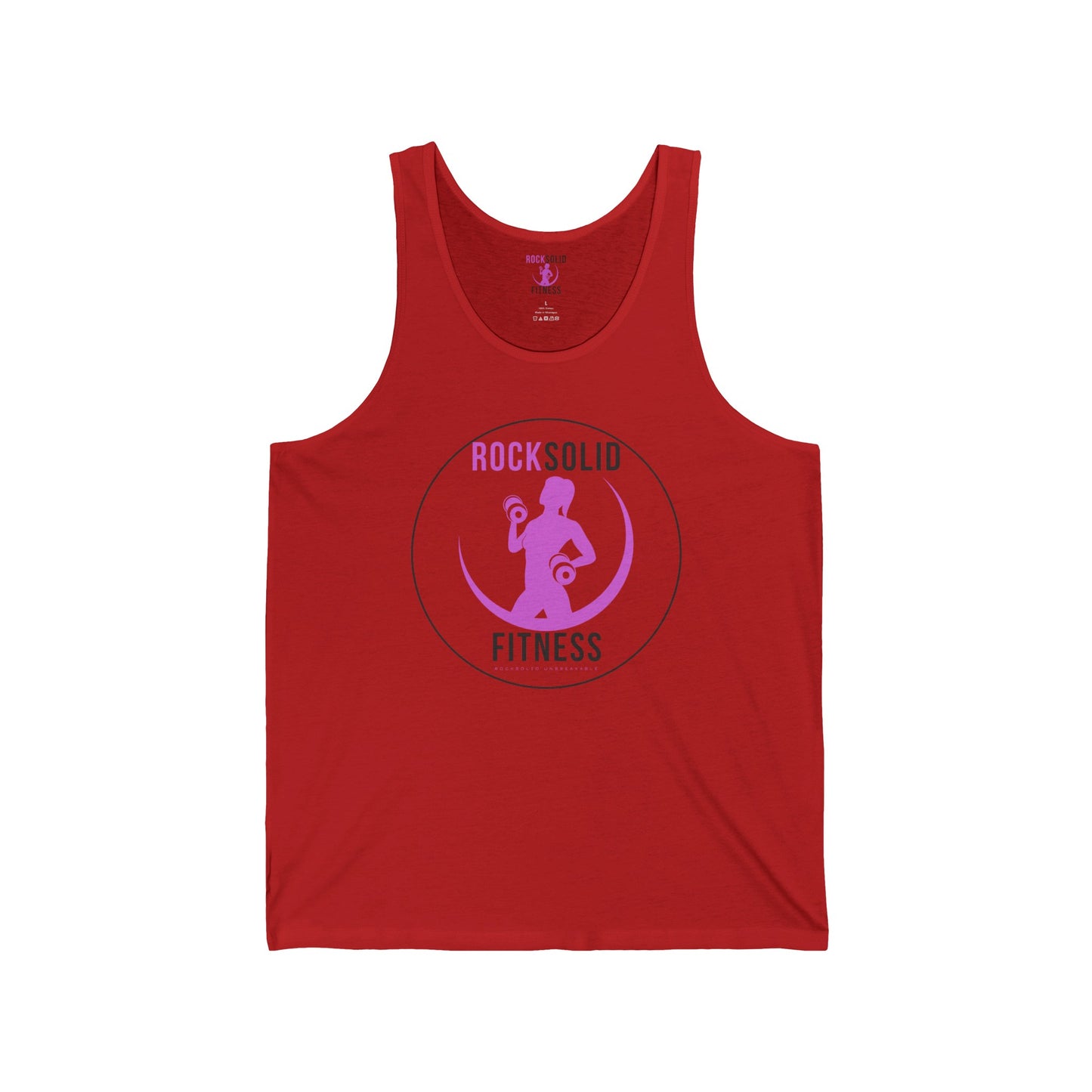 RockSolid Unbreakable | Unisex Jersey Tank | Pink Lady Logo | 3 Colors to Choose - ZenGen USA