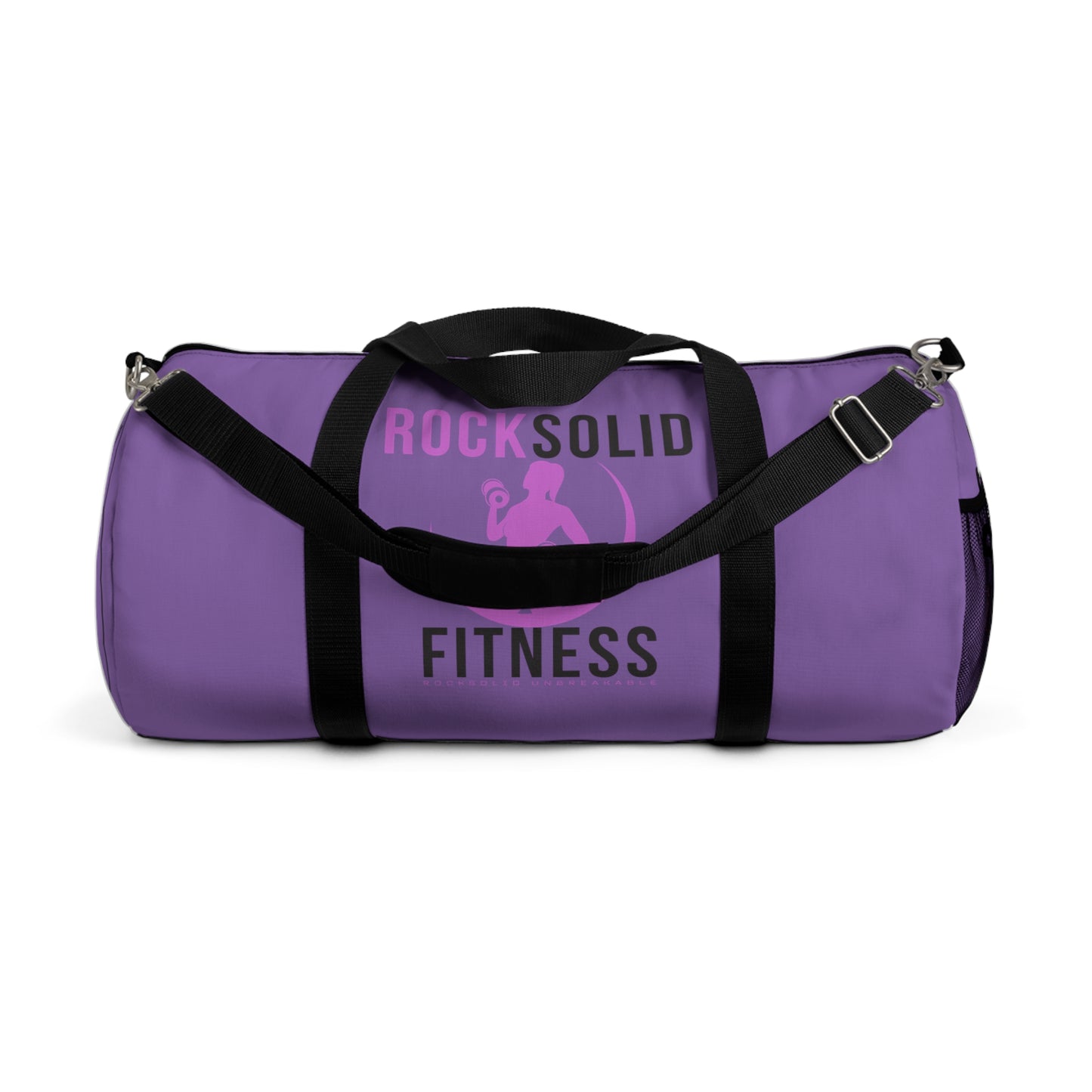 RockSolid Fitness Duffel Bag | Purple | Oxford Canvas | Pink Lady Logo - ZenGen USA