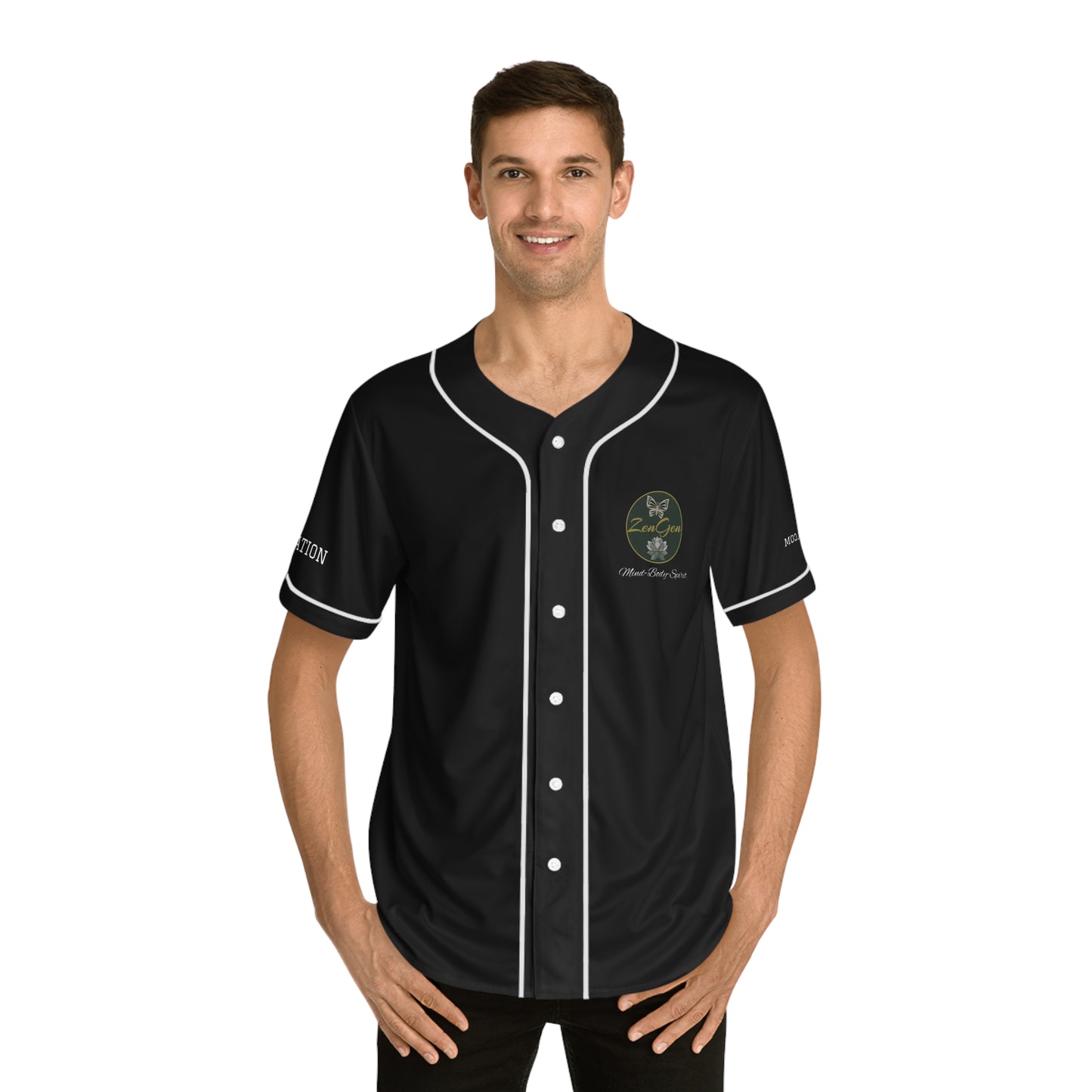 ZenGen BCOOL2EVERYBODY Camiseta de béisbol para hombre en negro