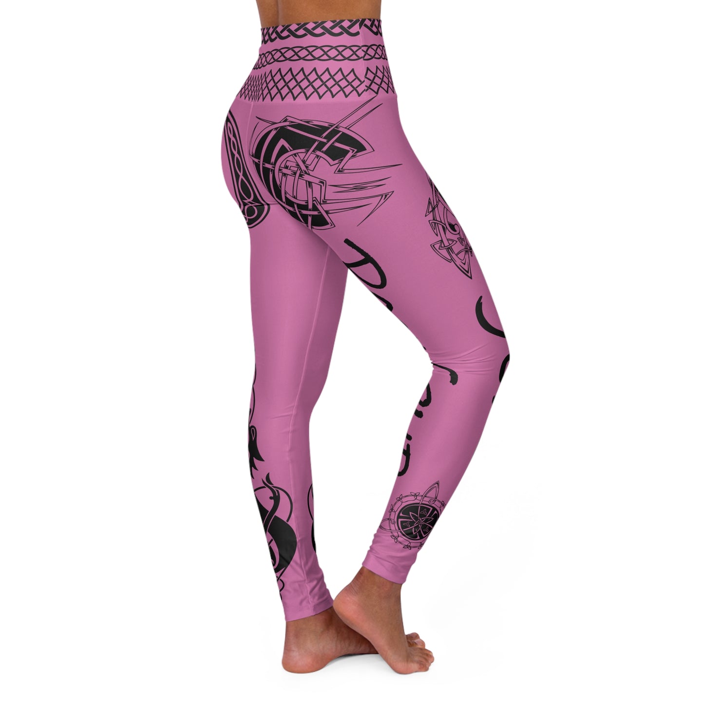 Tatuaje tribal celta - Leggings de yoga rosas - ZenGen USA ROCK SOLID