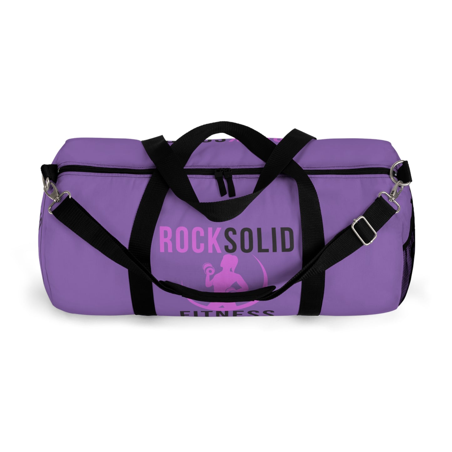 RockSolid Fitness Duffel Bag | Purple | Oxford Canvas | Pink Lady Logo - ZenGen USA