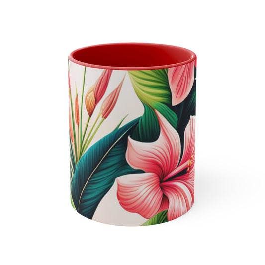 Hibiscus Print Coffee Mug, 11oz - ZenGen USA - ZenGen USA