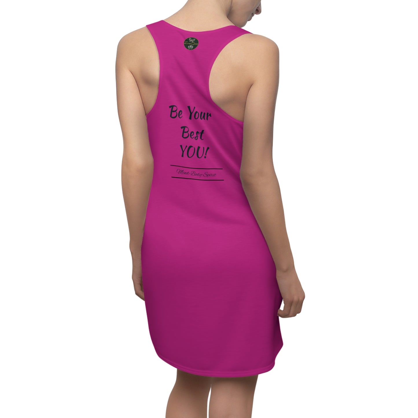 Be Your Best YOU! ZenGen - Pink Women's Cut & Sew Racerback Dress