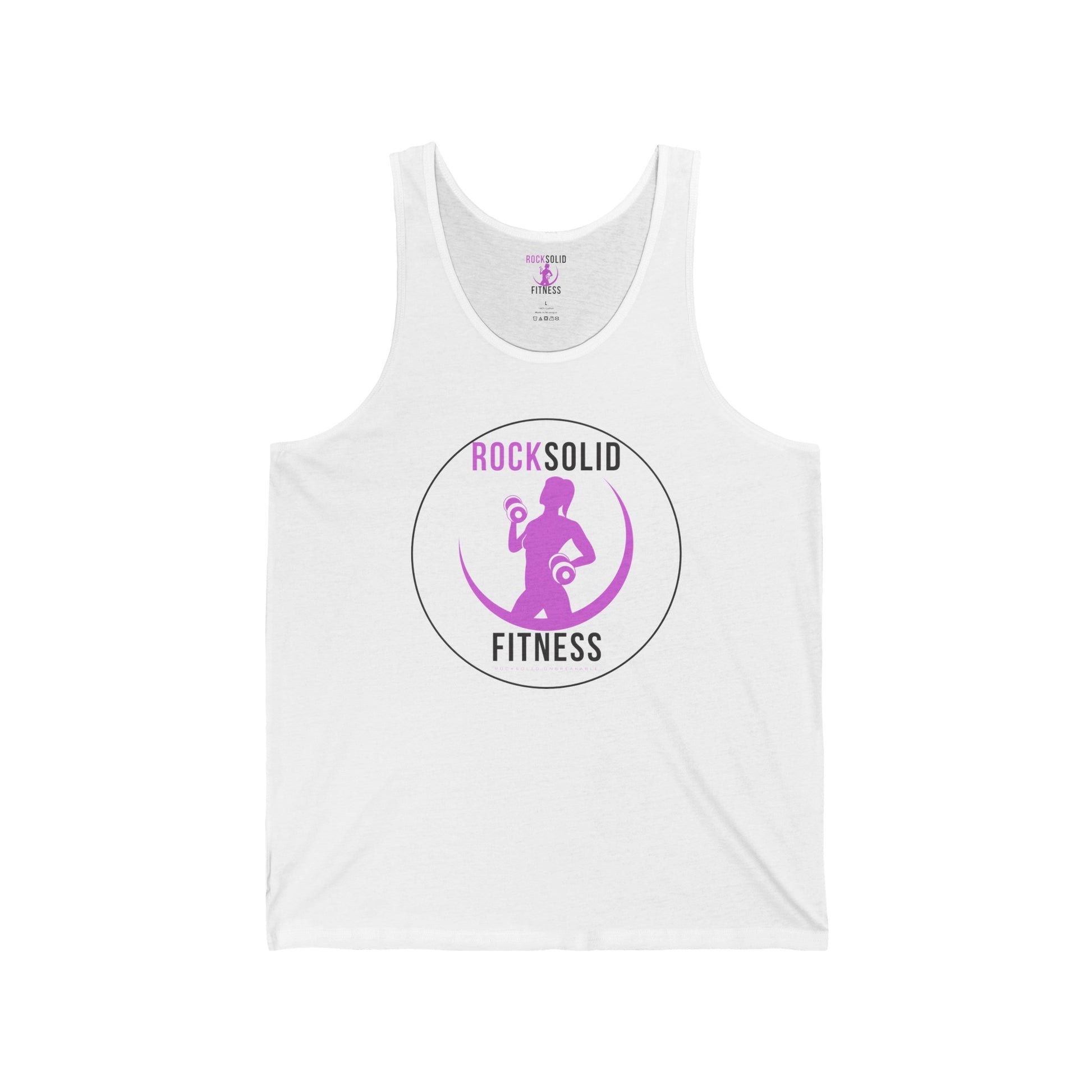 RockSolid Unbreakable | Unisex Jersey Tank | Pink Lady Logo | 3 Colors to Choose - ZenGen USA