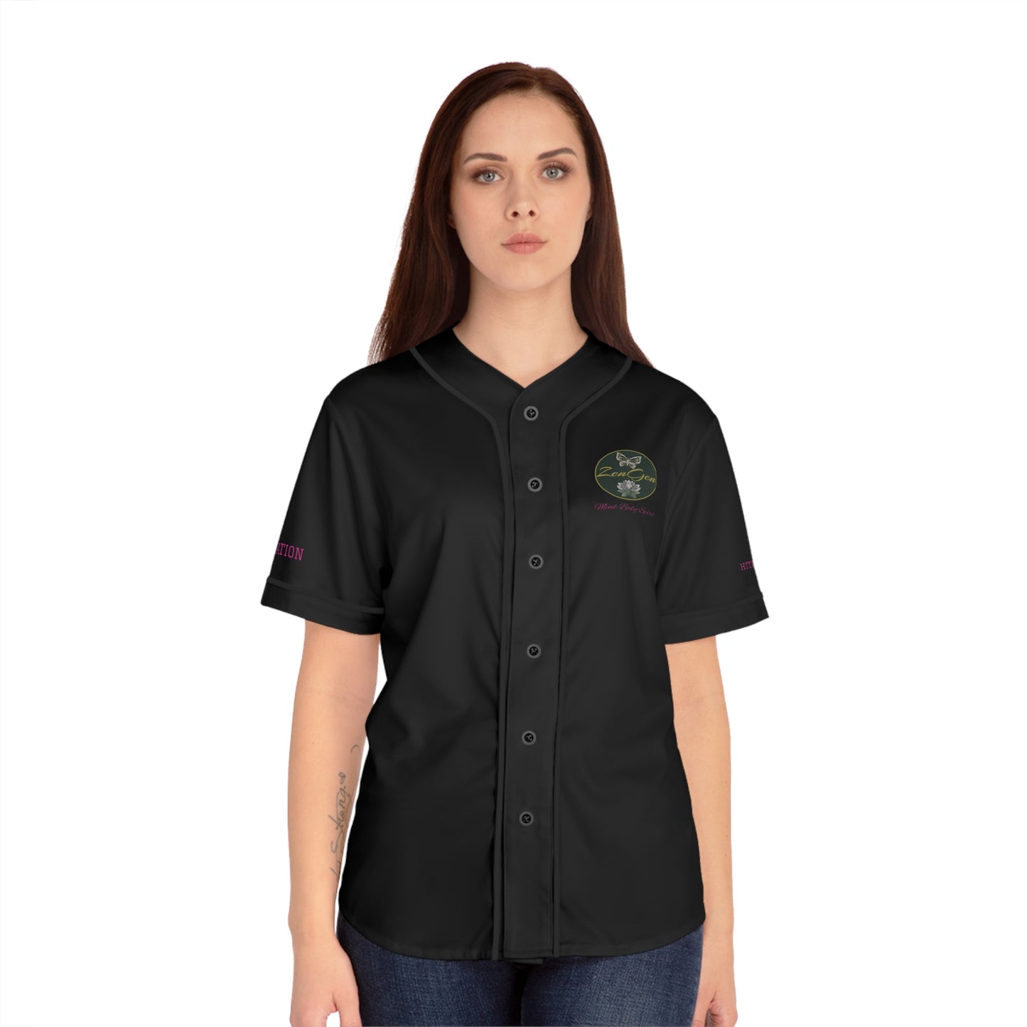 ZenGen BCOOL2EVERYBODY Women's Baseball Jersey - In Black