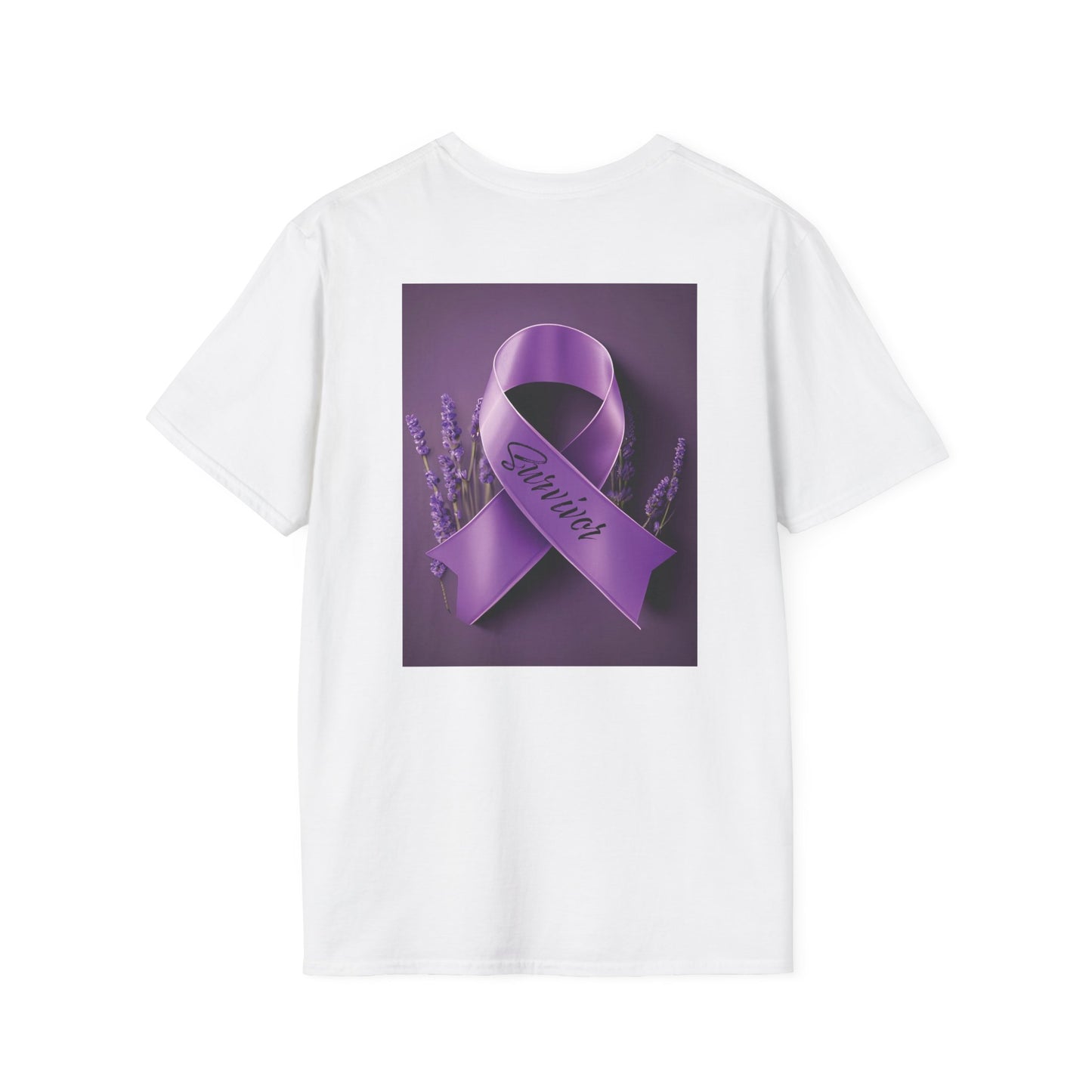 SURVIVOR Lavender Ribbon - Unisex Softstyle T-Shirt - Cancer Awareness all Forms