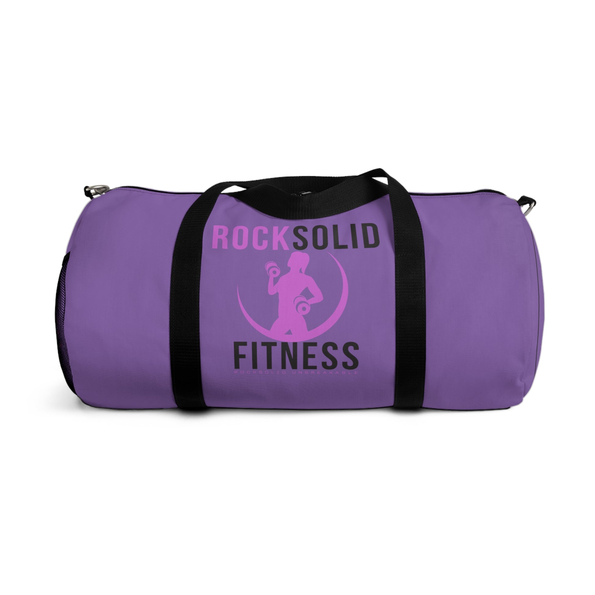 RockSolid Fitness Duffel Bag | Purple | Oxford Canvas | Pink Lady Logo - ZenGen USA