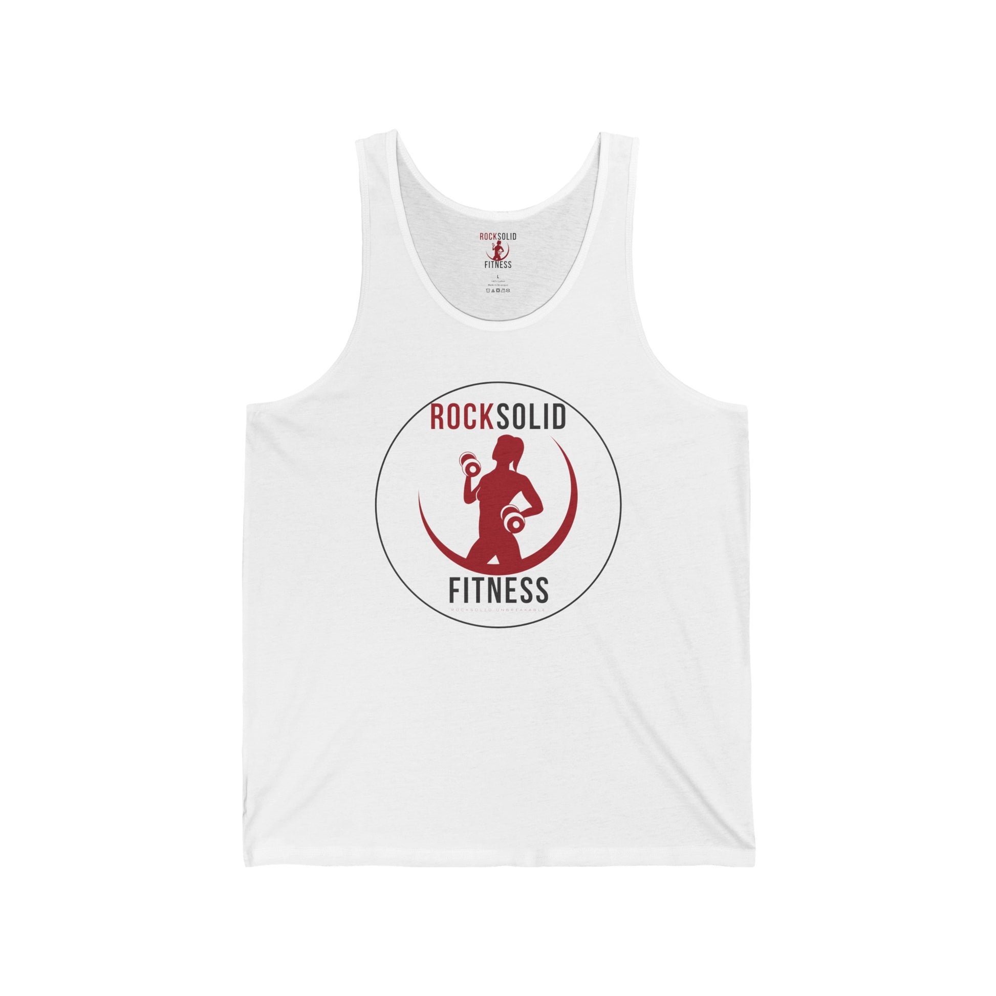 RockSolid Unbreakable | Unisex Jersey Tank | Lady Logo | White or Gray - ZenGen USA