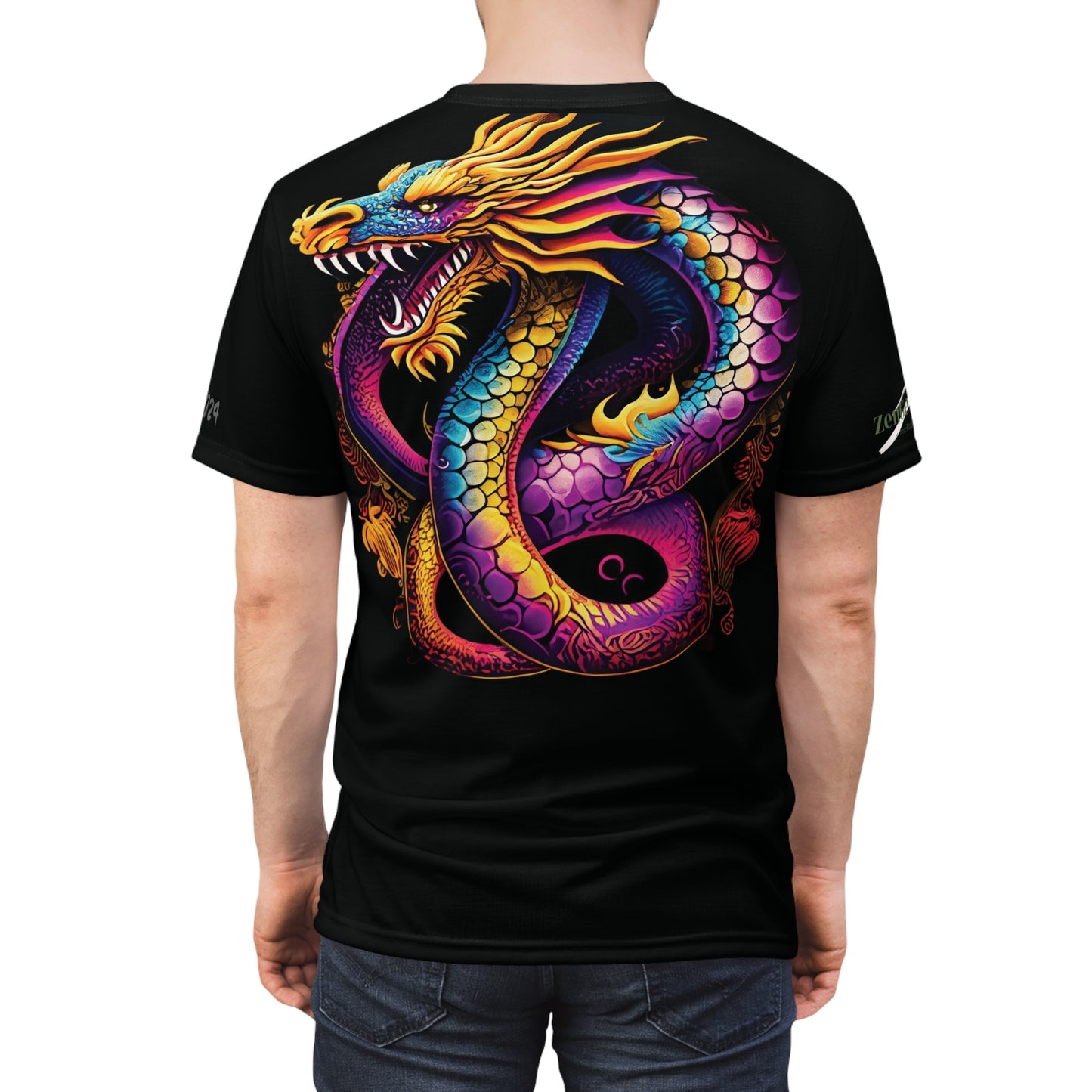 Camiseta Dragon unisex cortada y cosida (AOP) | Kung Hei Gordo Choi | ZenGen Estados Unidos