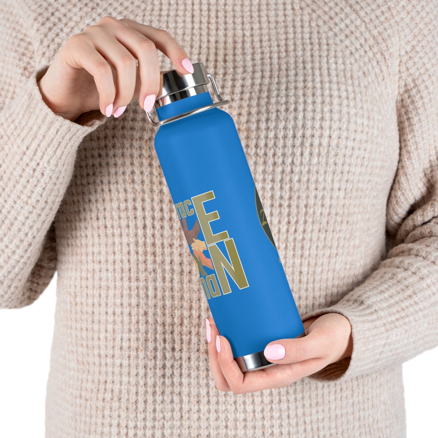 One Race Human | Copper Vacuum Insulated Bottle, 22oz | ZenGen USA - ZenGen USA