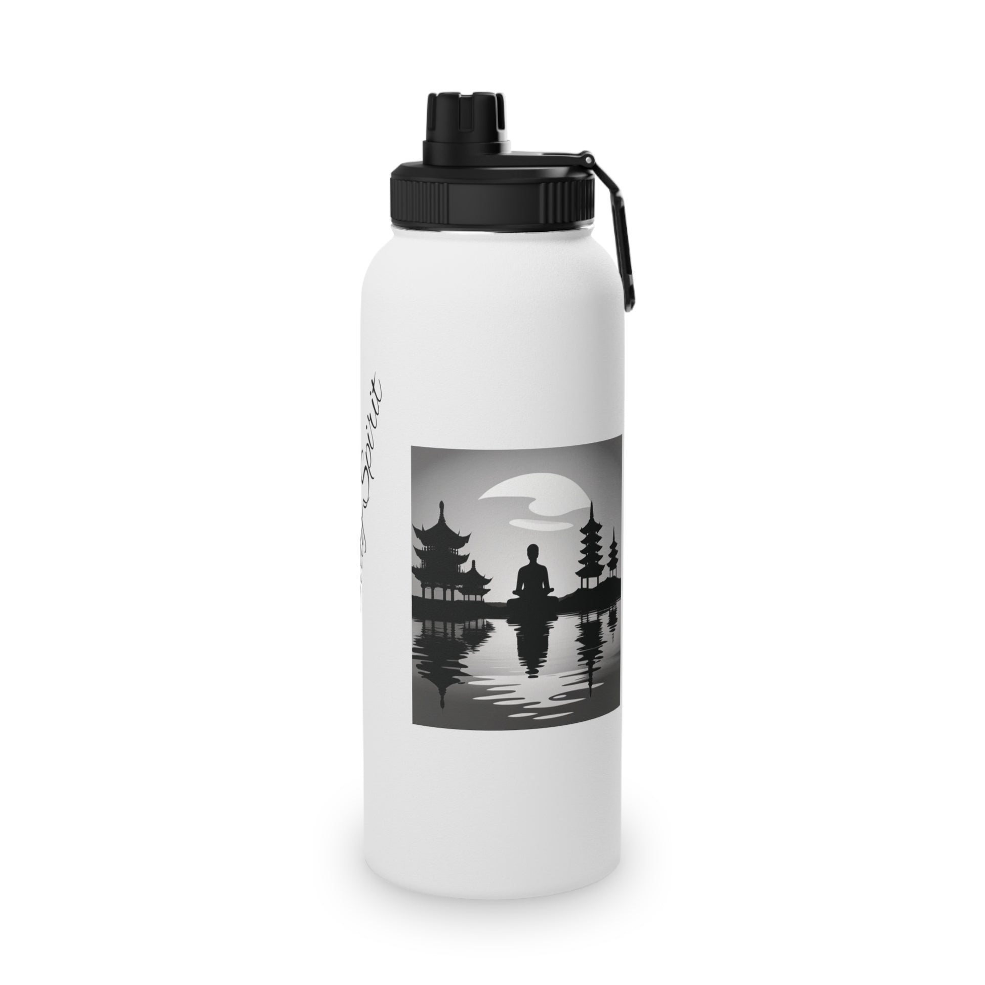 Mind-Body-Spirit ZenGen Stainless Steel Water Bottle, Sports Lid - ZenGen USA