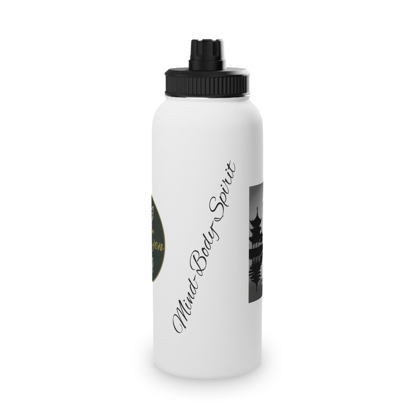 Mind-Body-Spirit ZenGen Stainless Steel Water Bottle, Sports Lid - ZenGen USA