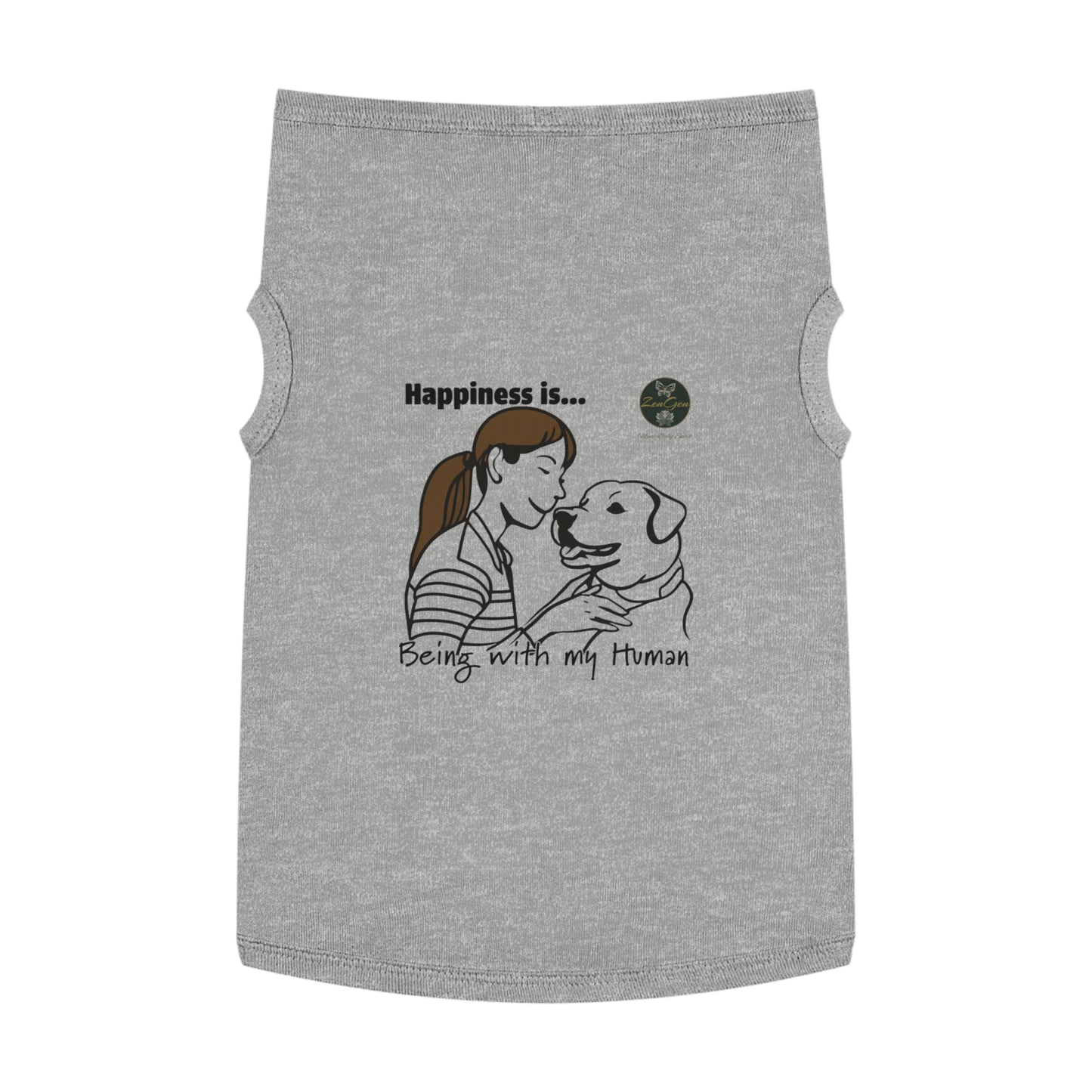 Pet Tank Top - Happiness is... ZenGen Furry Nation