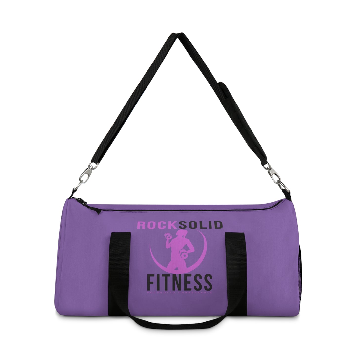 RockSolid Fitness Duffel Bag | Purple | Oxford Canvas | Pink Lady Logo - ZenGen USA