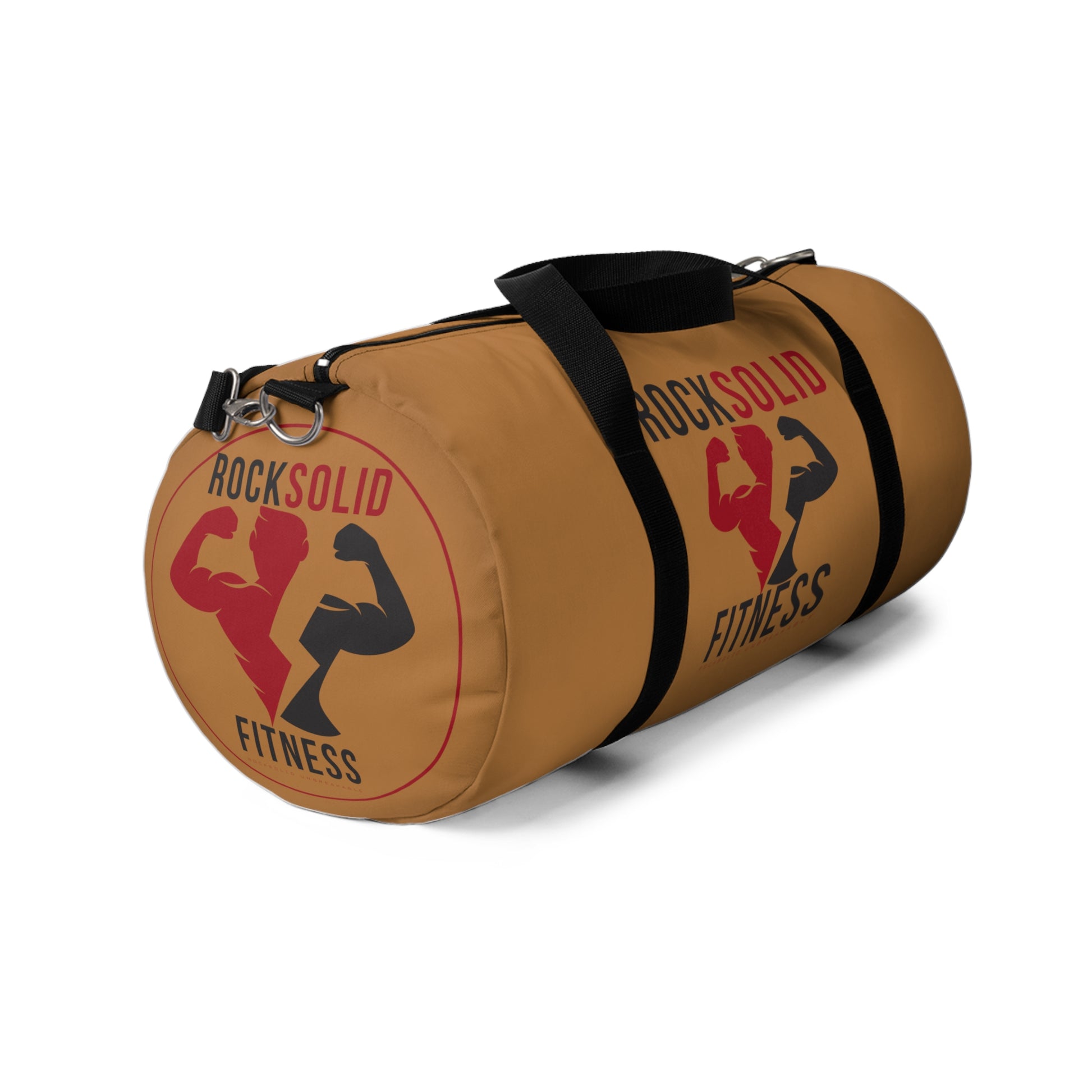 RockSolid Fitness Duffel Bag | Brown | Oxford Canvas | Original Logo - ZenGen USA