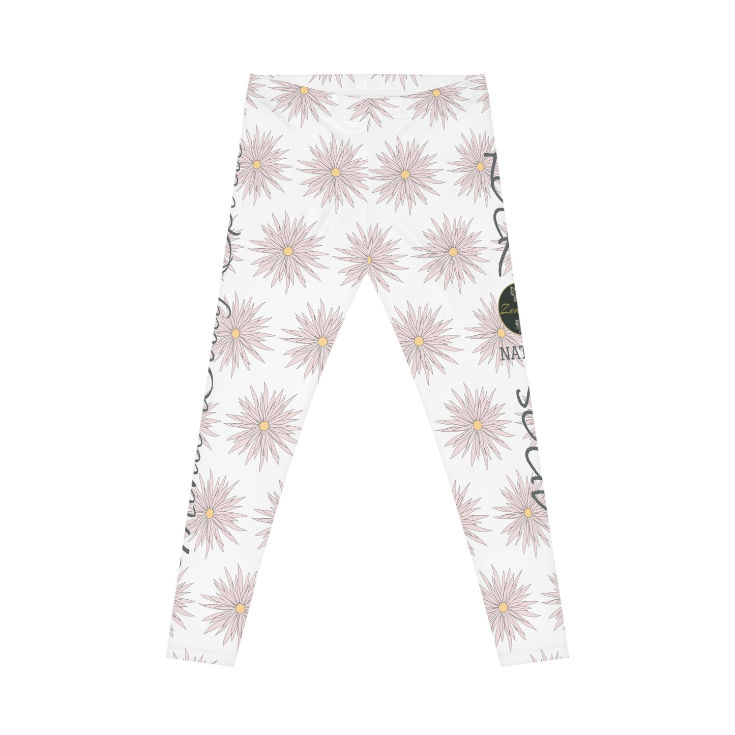 Women's Casual Leggings - White - ROCK SOLID Blazing Flower - ZenGen USA