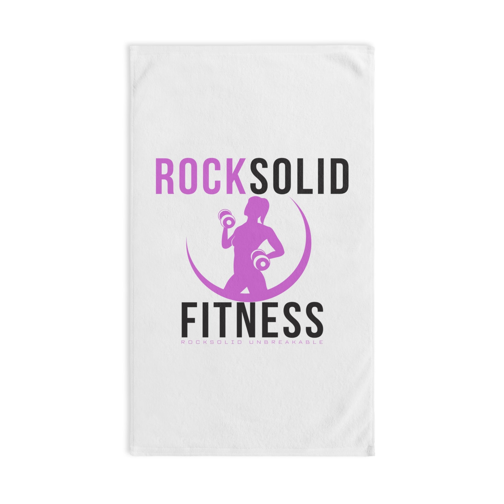 RockSolid Fitness Workout Towel | RockSolid Unbreakable | Pink Lady Logo Design - ZenGen USA