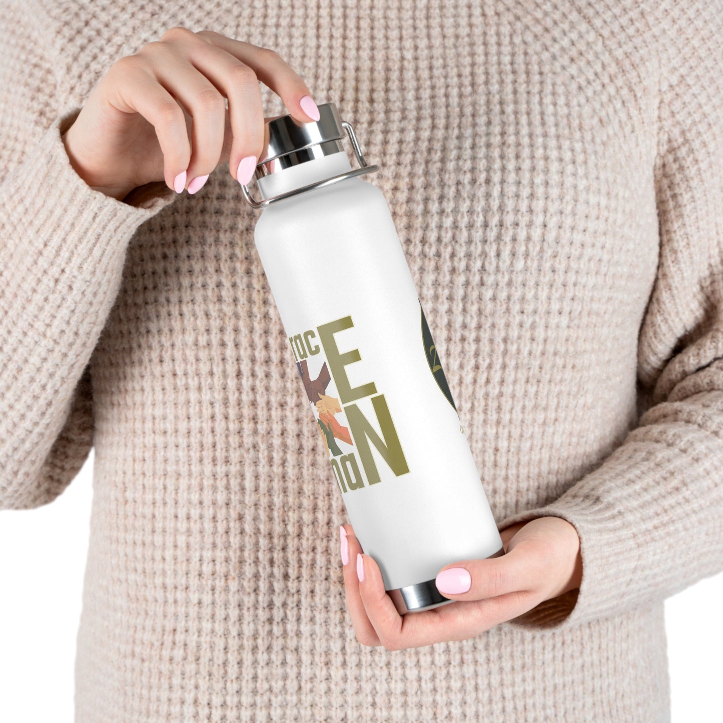 One Race Human | Copper Vacuum Insulated Bottle, 22oz | ZenGen USA - ZenGen USA