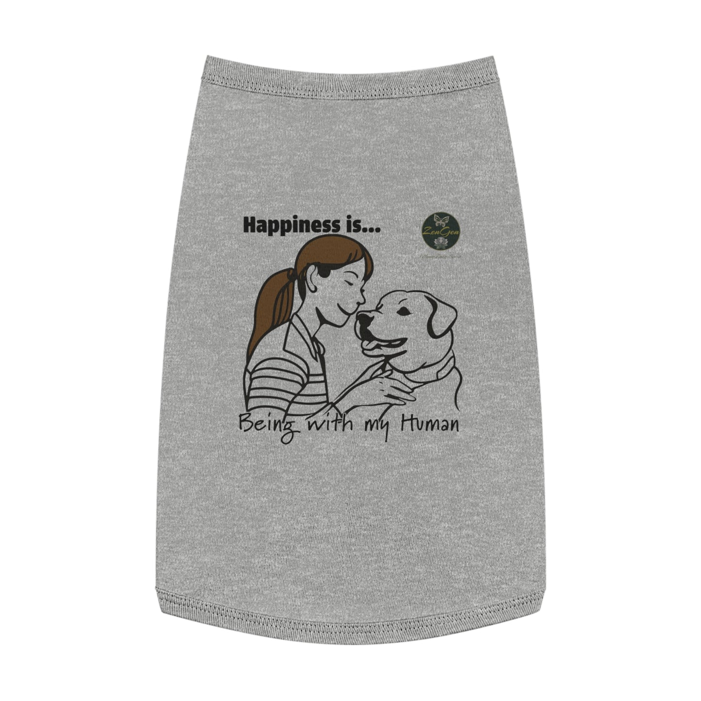 Pet Tank Top - Happiness is... ZenGen Furry Nation