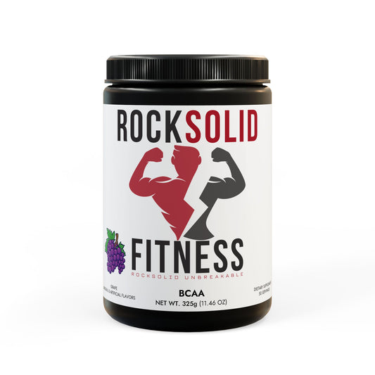 RockSolid Fitness BCAA Supplement - Grape Flavored (325g, 11.46oz, 50 servings)