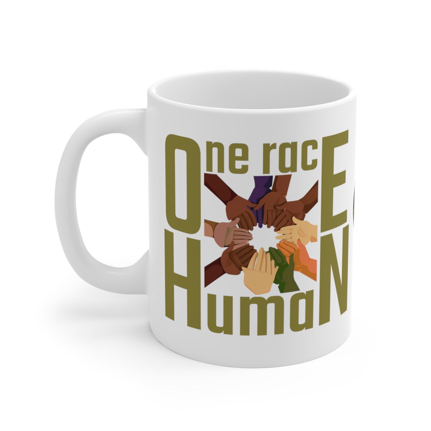 One Race Human | White Mug 11oz | ZenGen USA - ZenGen USA