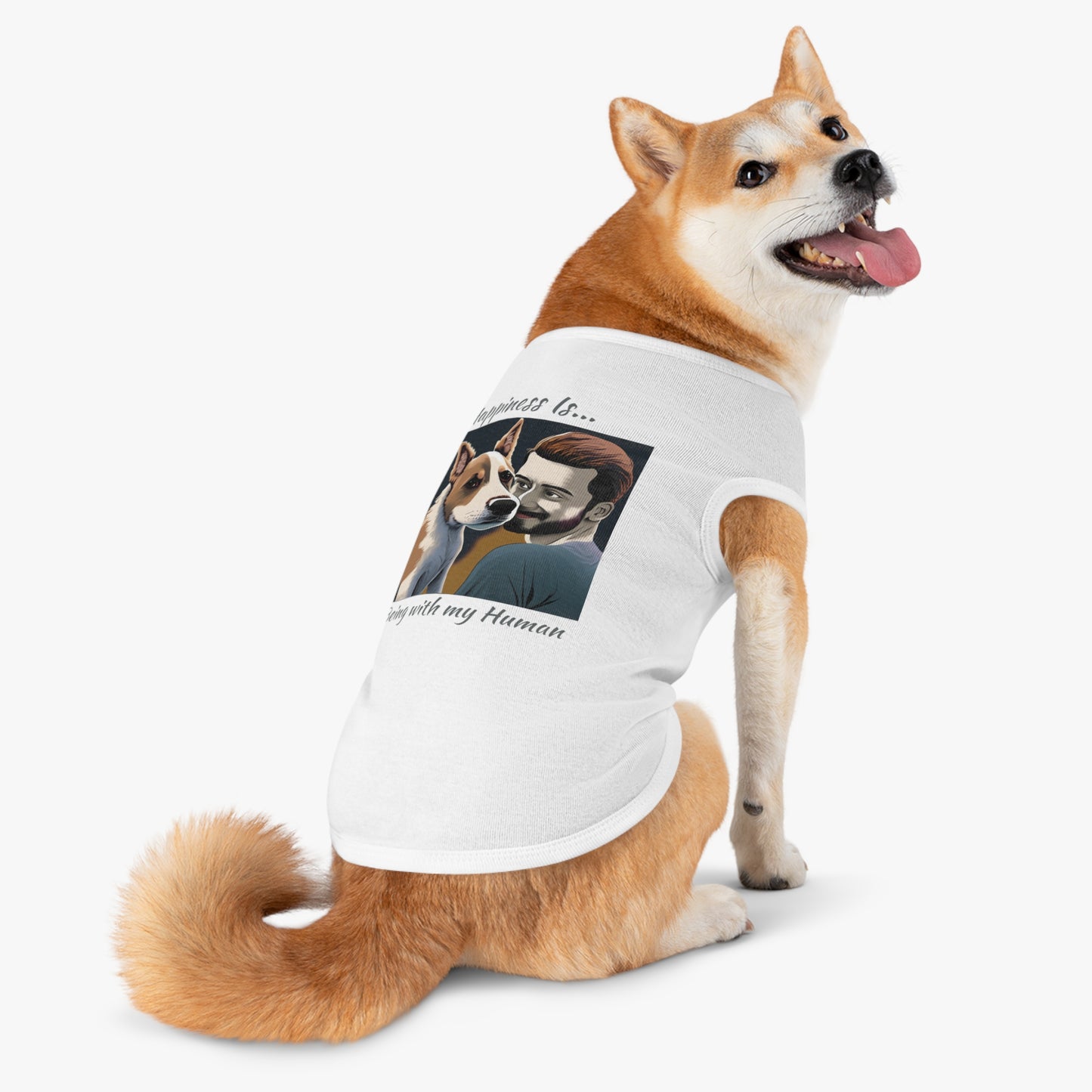 Pet Tank Top Doggy - Happiness is... ZenGen Furry Nation