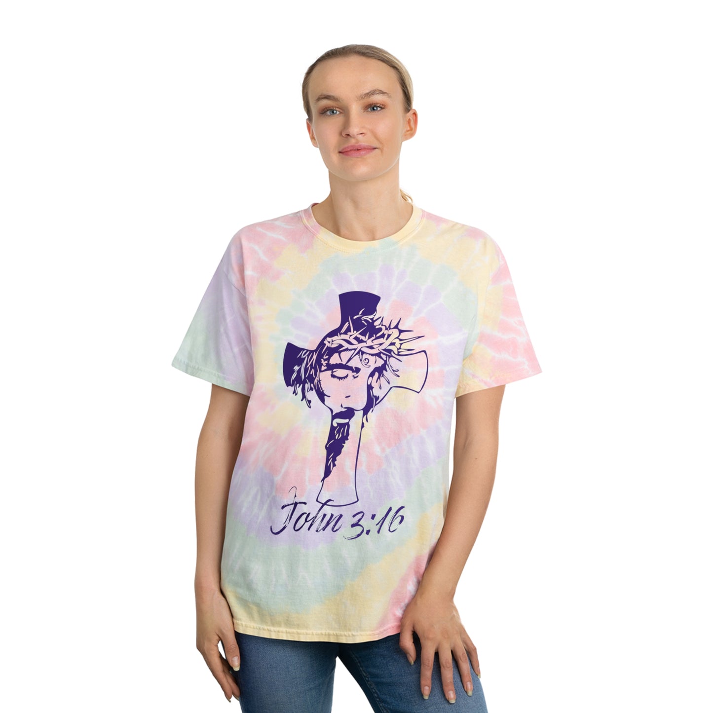 Sacrifice John 3:16 | Tie-Dye Tee, Spiral | 2 Styles | ZenGen USA