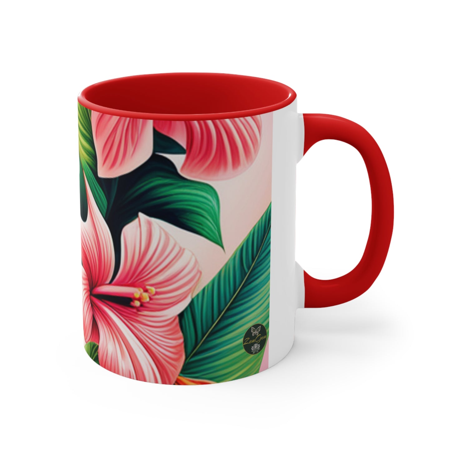 Hibiscus Print Coffee Mug, 11oz - ZenGen USA - ZenGen USA