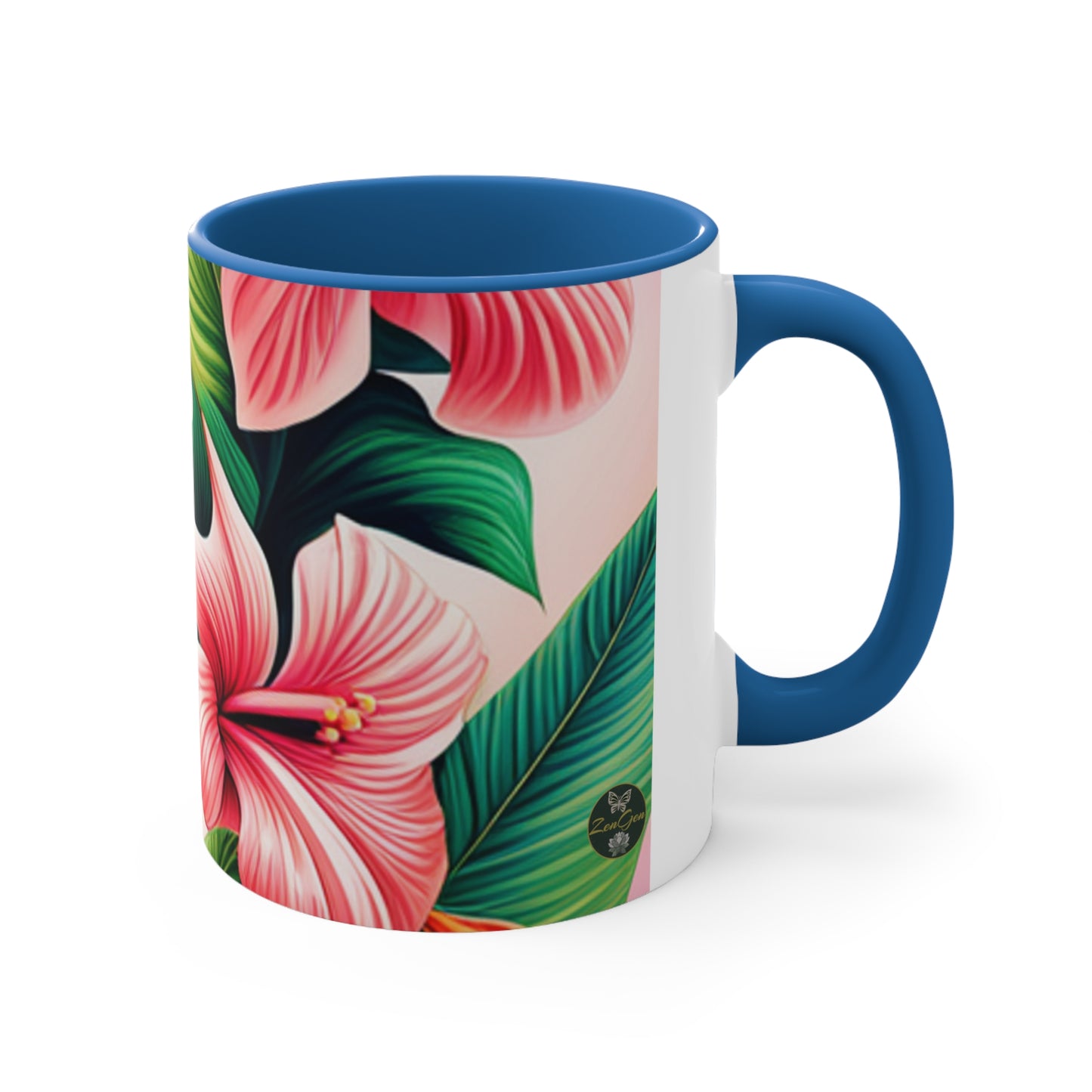 Hibiscus Print Coffee Mug, 11oz - ZenGen USA - ZenGen USA