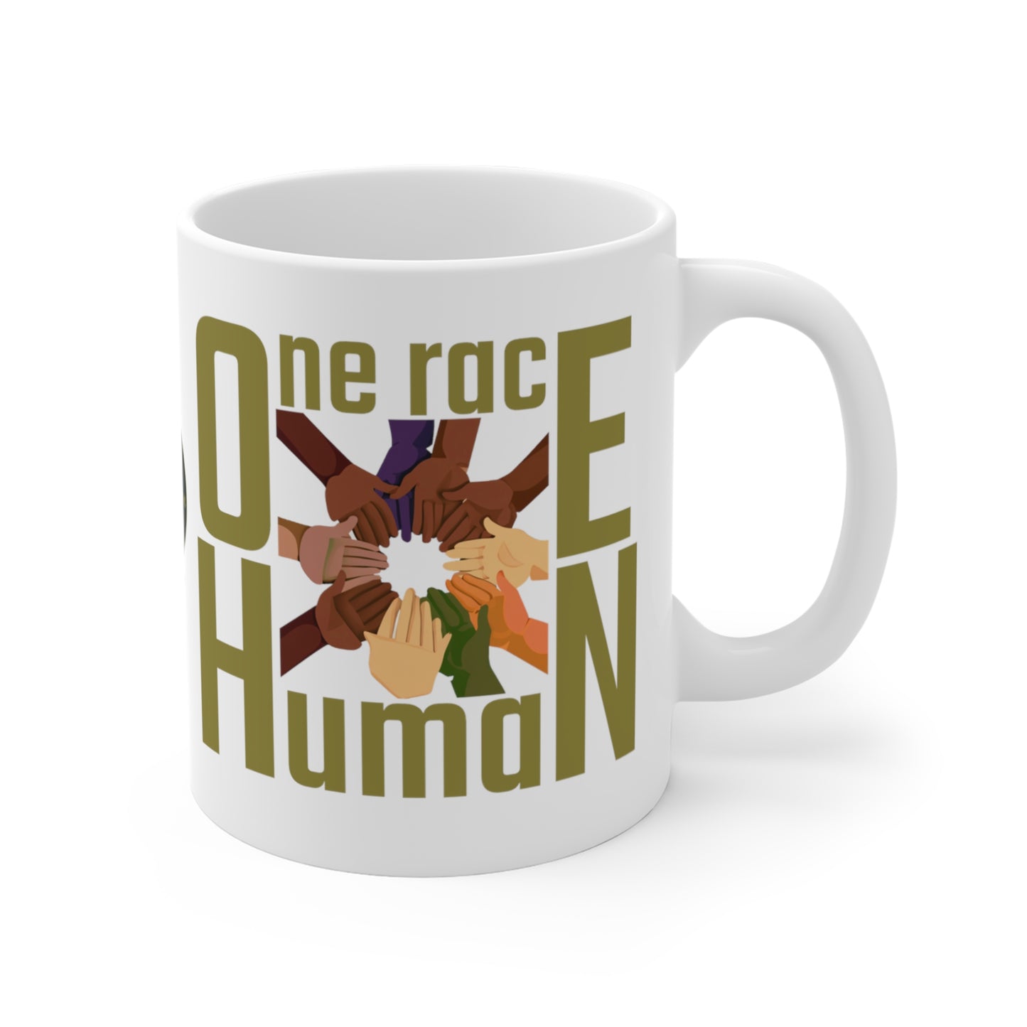 One Race Human | White Mug 11oz | ZenGen USA - ZenGen USA