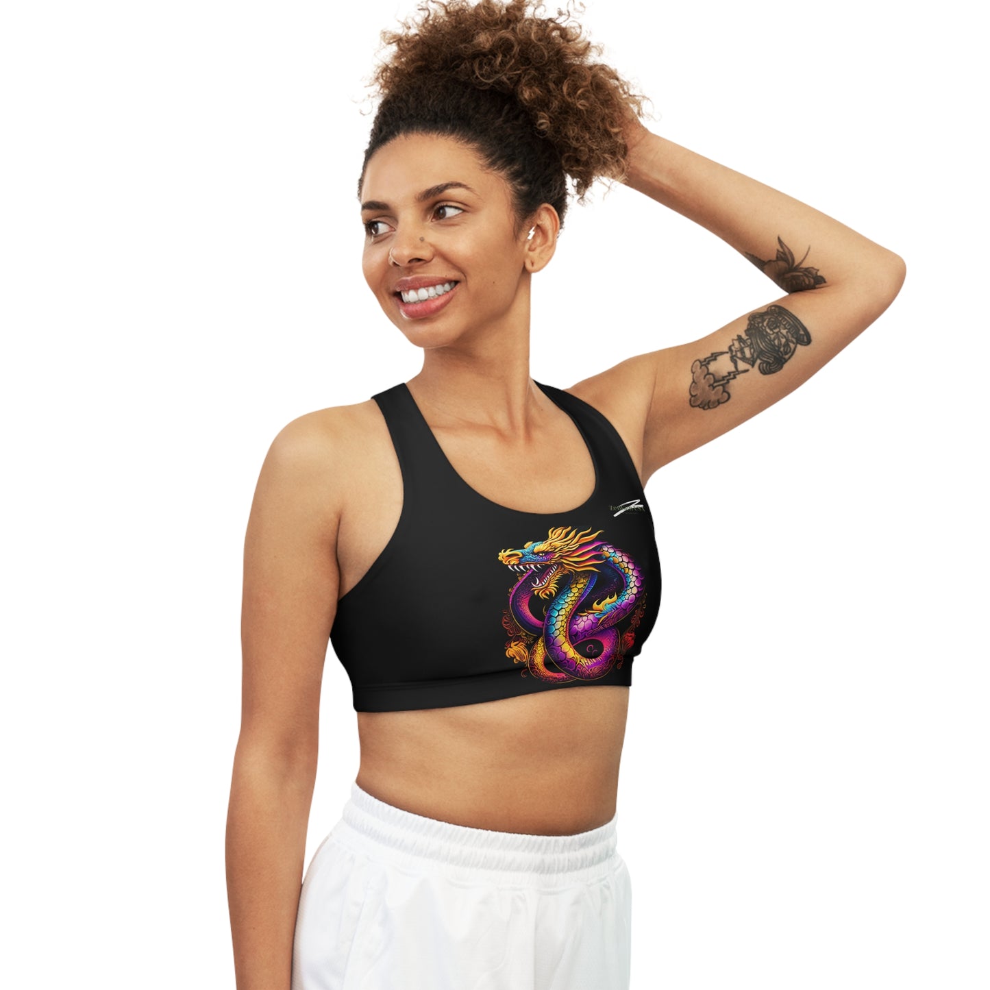 Dragon Sports Bra | Black | Rock Solid | ZenGen USA