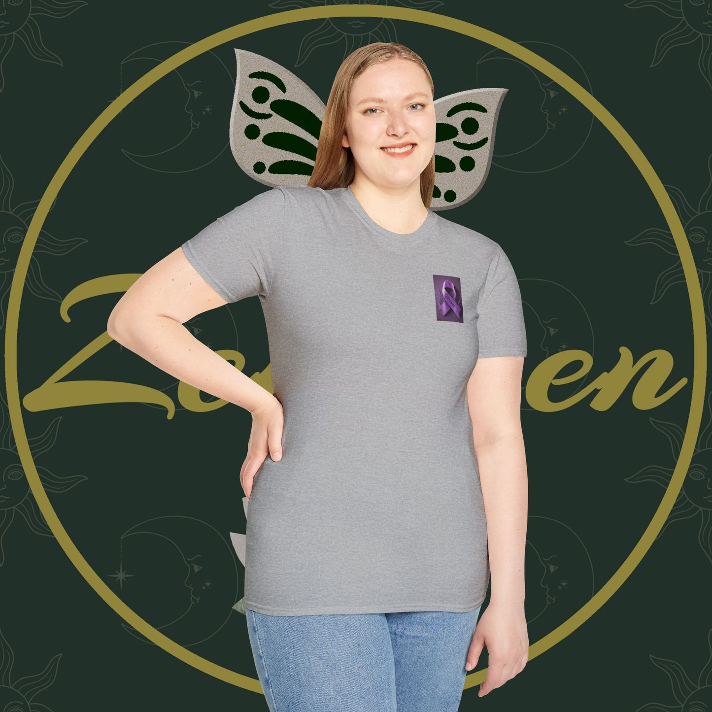 SURVIVOR Lavender Ribbon - Unisex Softstyle T-Shirt - Cancer Awareness all Forms