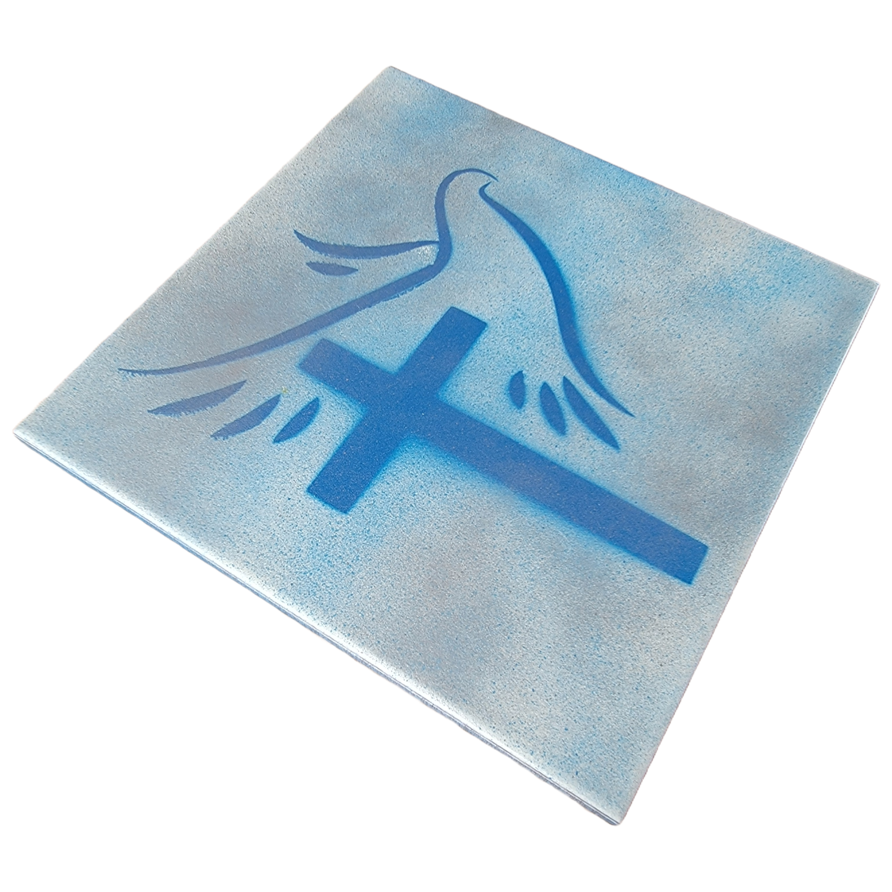 Cross & Dove Tile Angle2 B&S