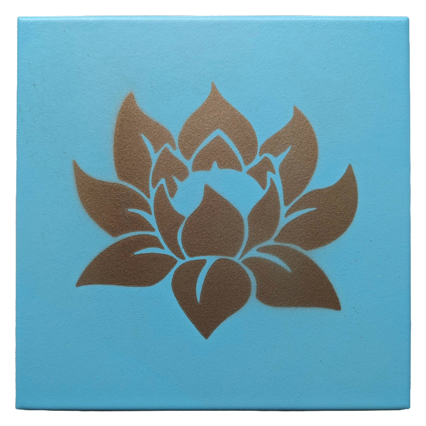 Decorative Painted Flower Ceramic Tiles | LOTUS Handcrafted - ZenGen USA