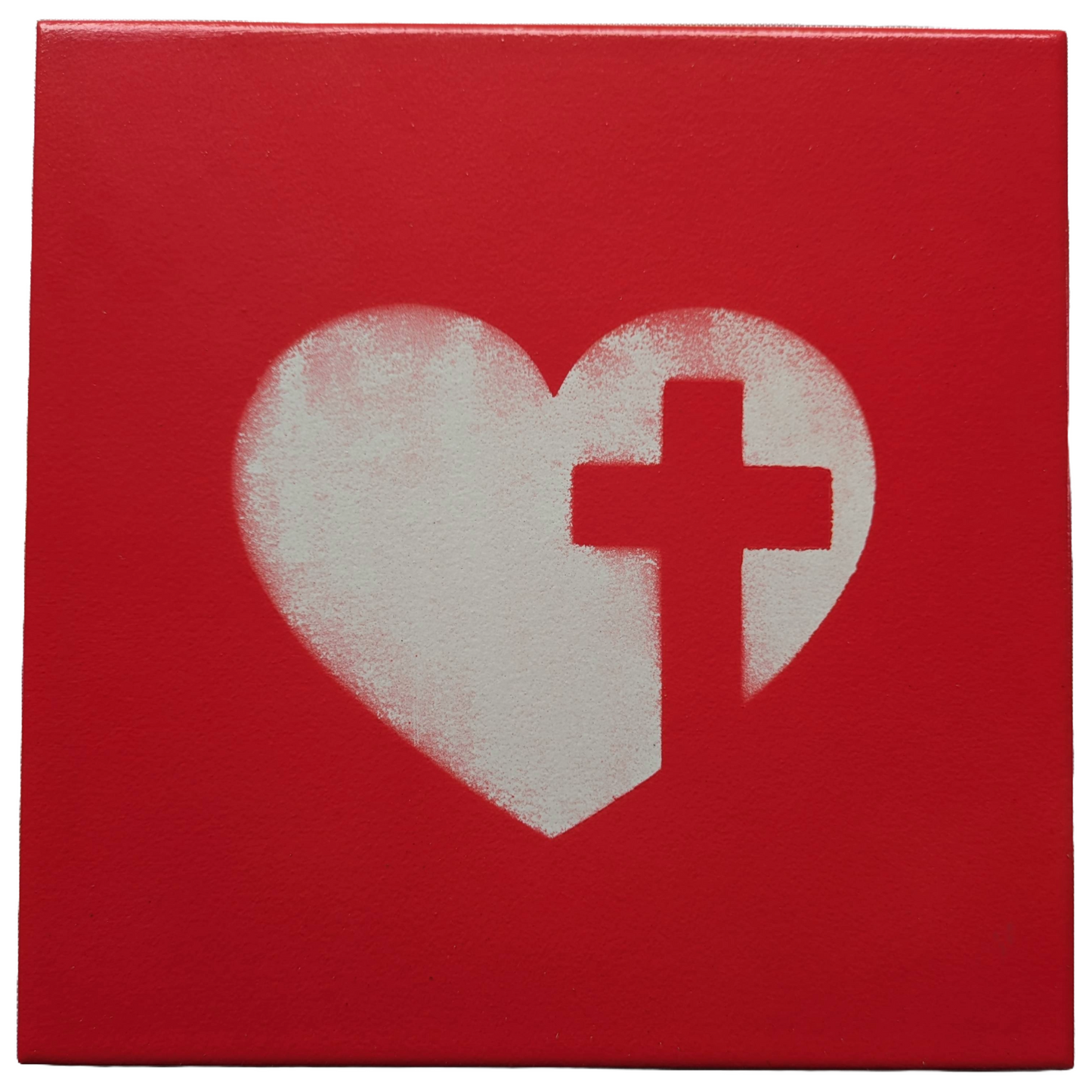 Decorative Tile Heart & Cross Full RW