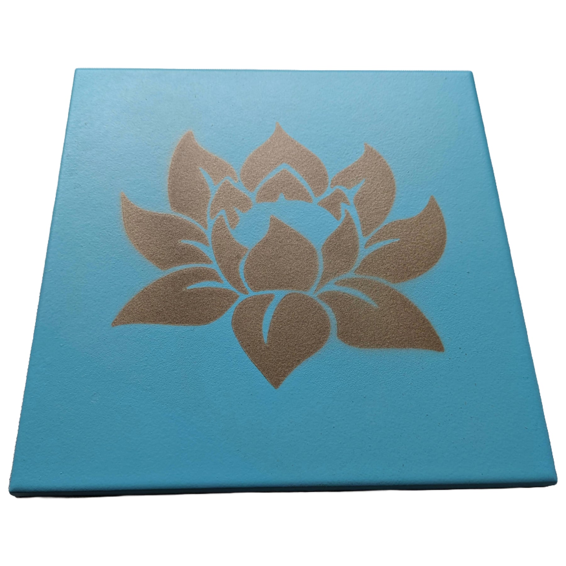 Decorative Painted Flower Ceramic Tiles | LOTUS Handcrafted - ZenGen USA