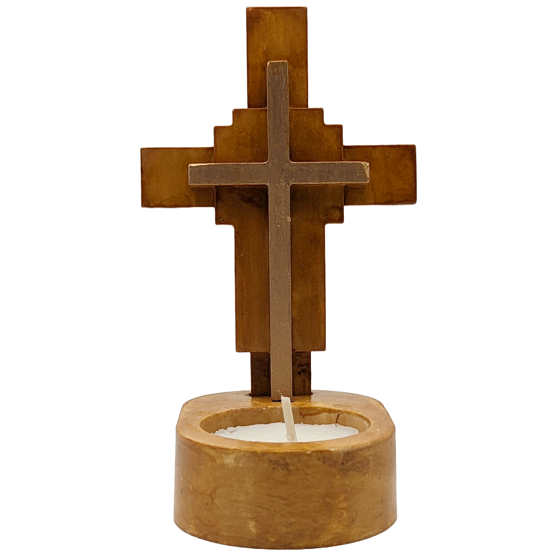 Cross Table Top Tea Candle Holder - ZenGen USA