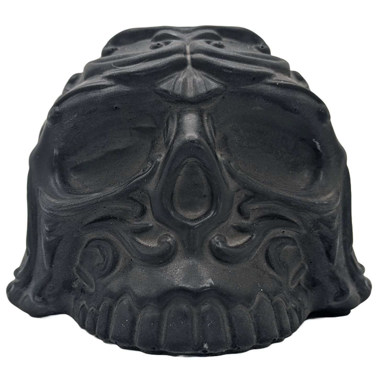 Fancy Gothic Skull Candle - Poison Scented Original Fragrance - Hand Crafted Ceramic Tinted - Soy Wax & Beeswax - ZenGen USA