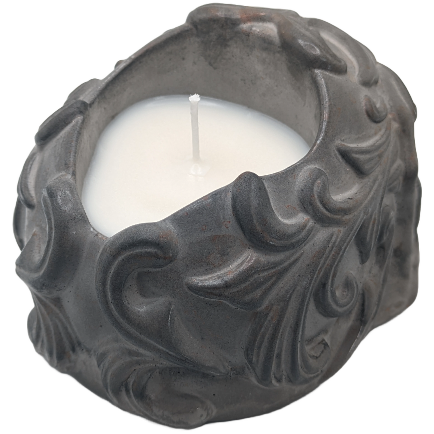 Fancy Gothic Skull Candle - Poison Scented Original Fragrance - Hand Crafted Ceramic Tinted - Soy Wax & Beeswax - ZenGen USA