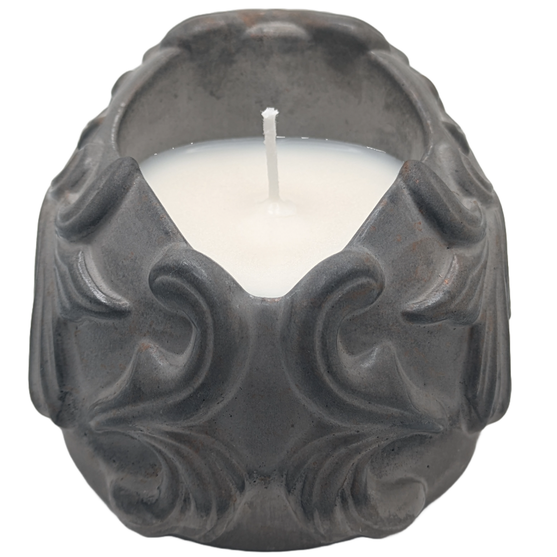 Fancy Gothic Skull Candle - Poison Scented Original Fragrance - Hand Crafted Ceramic Tinted - Soy Wax & Beeswax - ZenGen USA