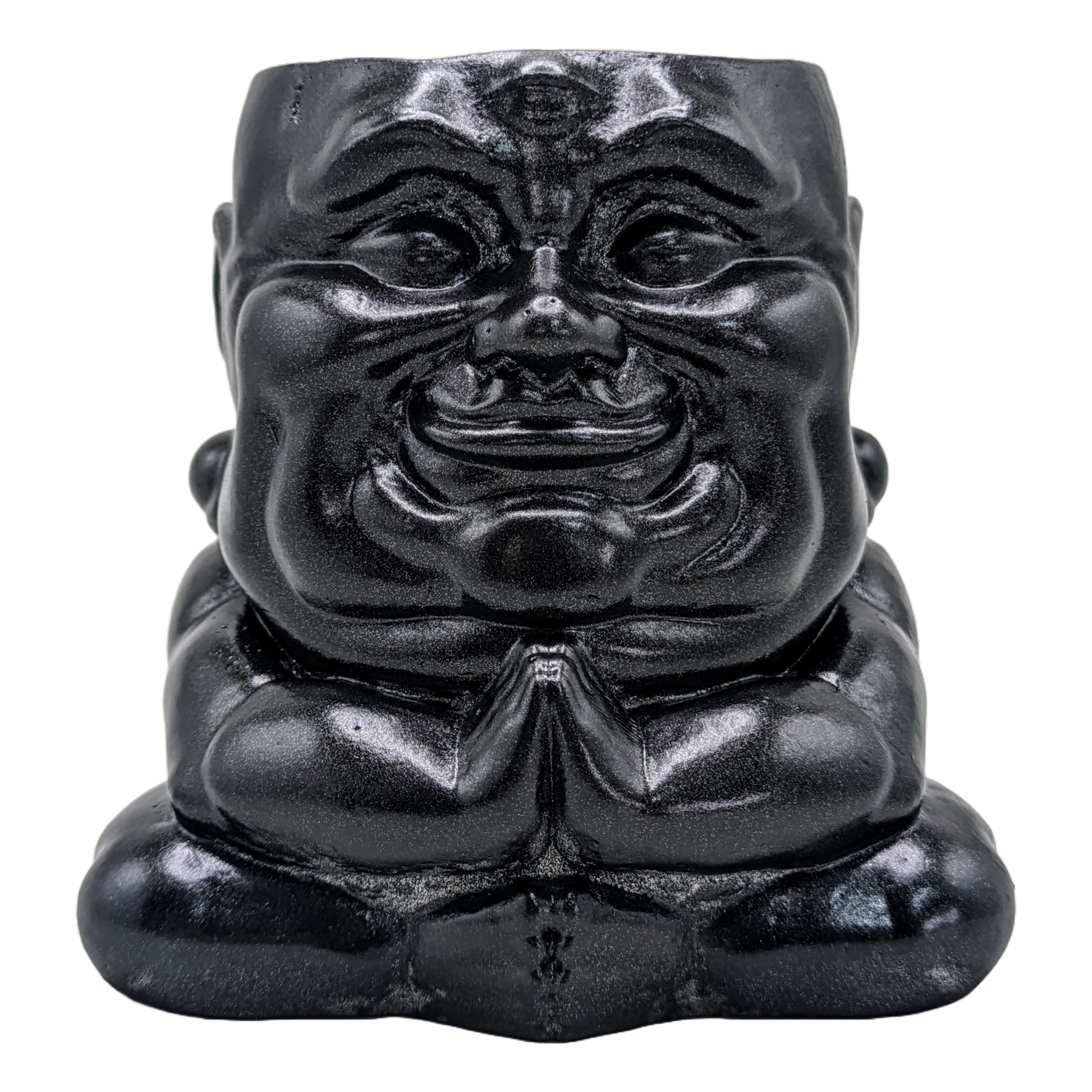 Handmade Ceramic Buddha "Sagacious Hotei" - Tranquility Fragrance Scented Candle - Metallic Finishes - ZenGen USA