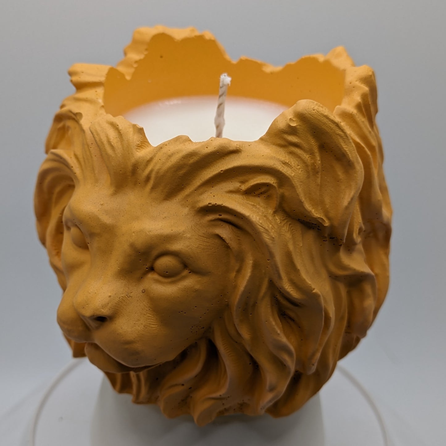 Valiant Leonard - Ceramic Lion - Handmade & Custom "ROAR" Scented Candle - ZenGen USA