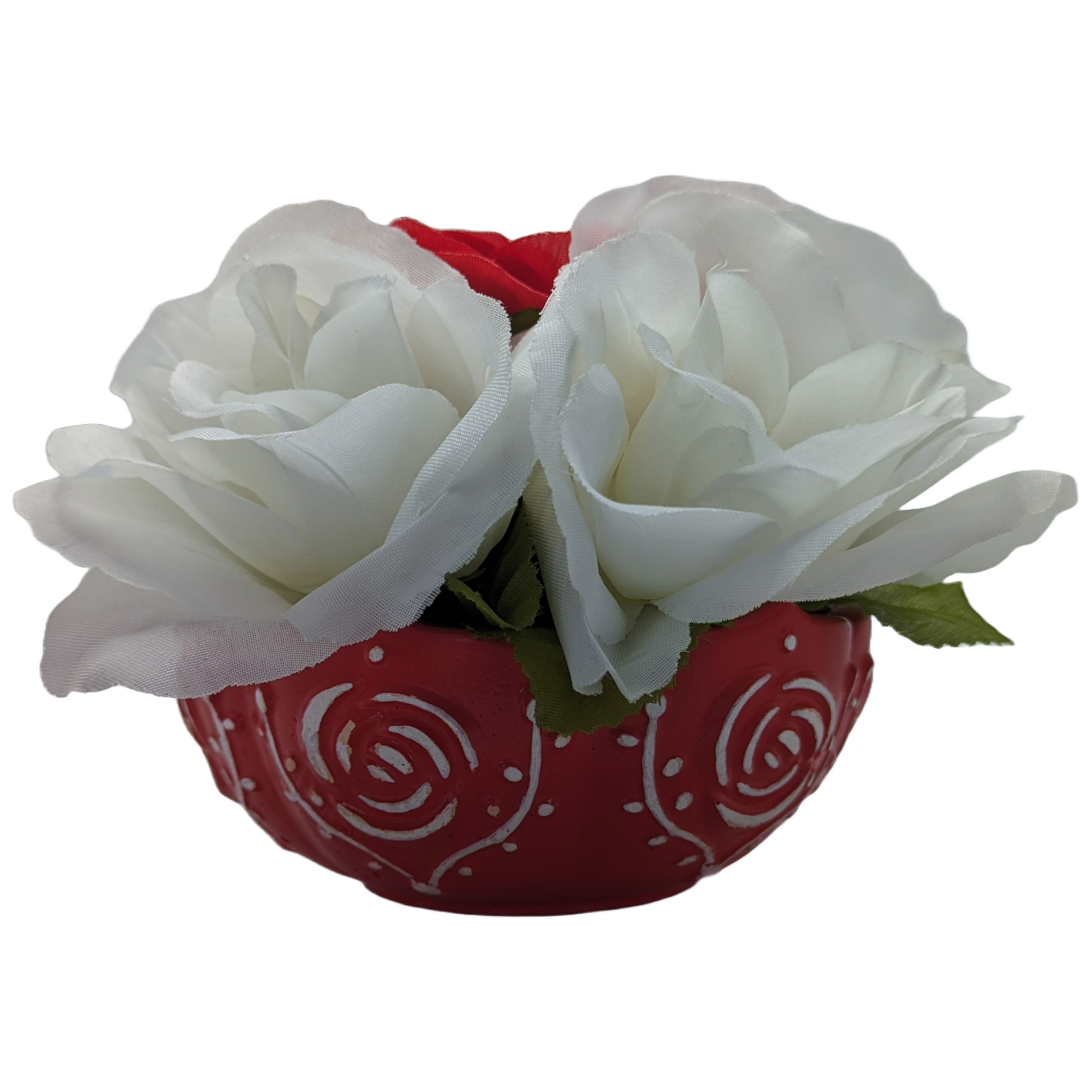 Rose Bowl - Handmade Craft Ceramics Bowl & Rose Bouquet - ZenGen USA