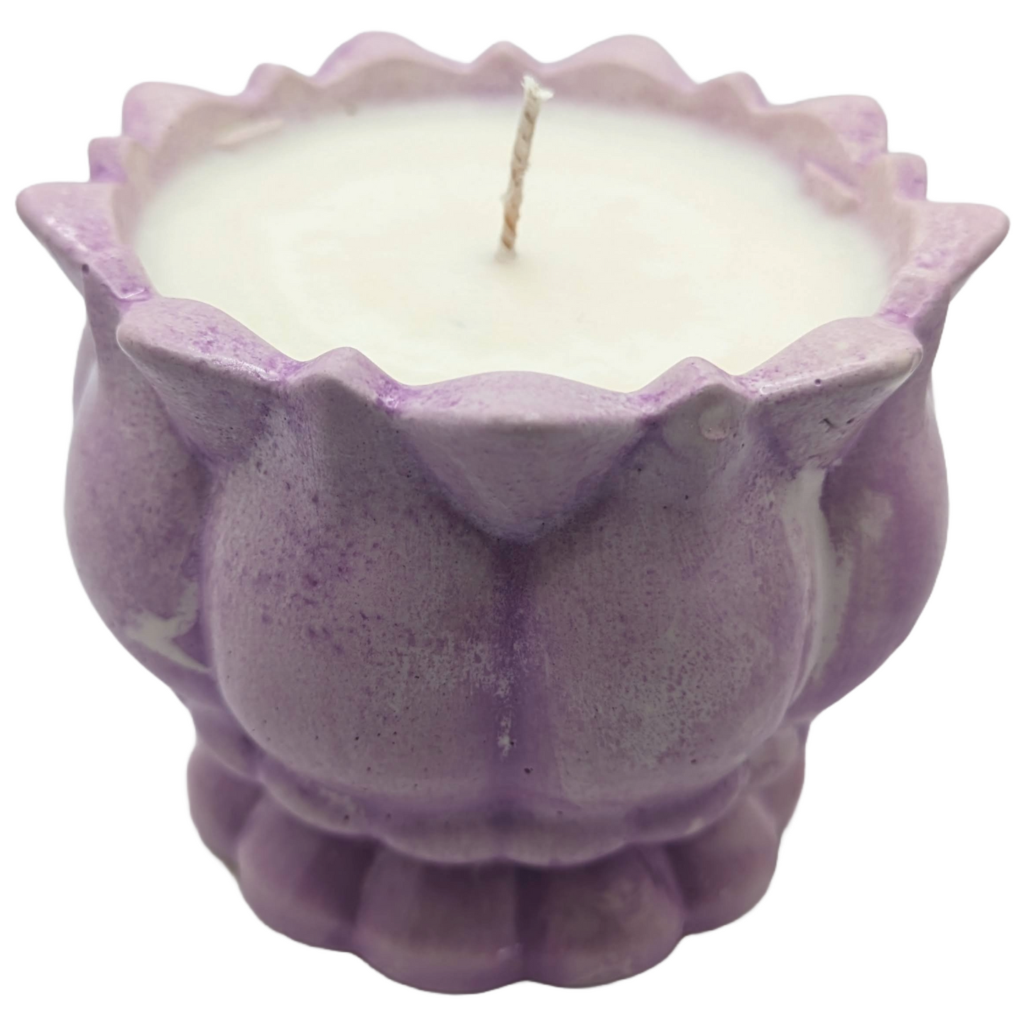 Lotus Handcrafted Scented Candle - Wash Finish (Rustic) - ZenGen Custom Tranquility Fragrance - ZenGen USA