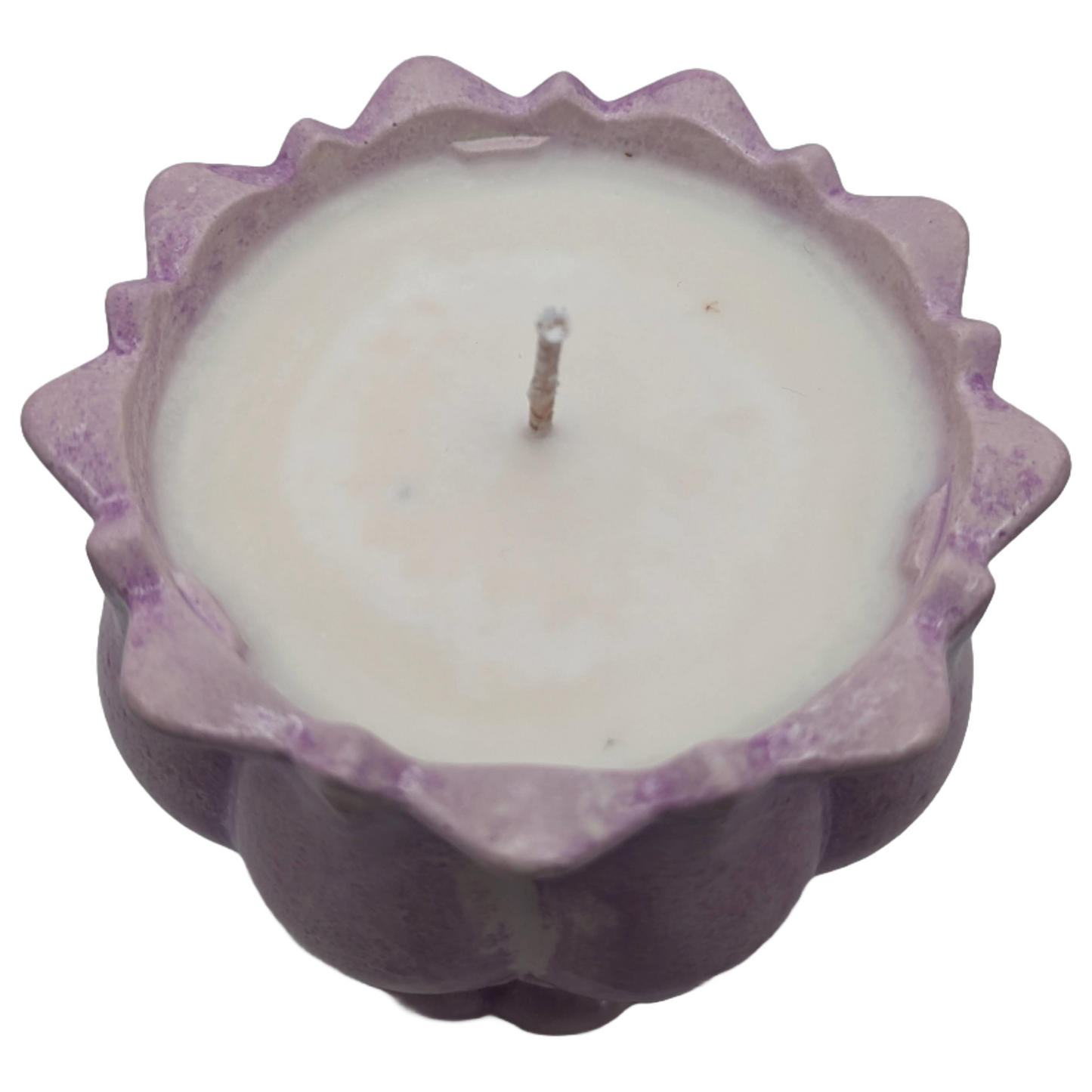 Lotus Handcrafted Scented Candle - Wash Finish (Rustic) - ZenGen Custom Tranquility Fragrance - ZenGen USA