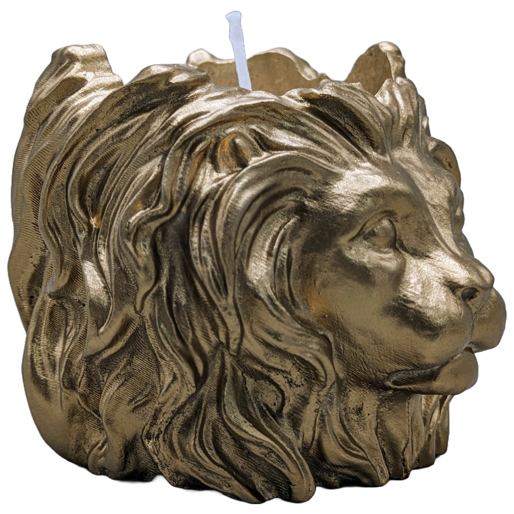 Valiant Leonard - Lion Head Craft Ceramic Scented Candle - ZenGen Original "ROAR Fragrance - Metallic Finishes - ZenGen USA